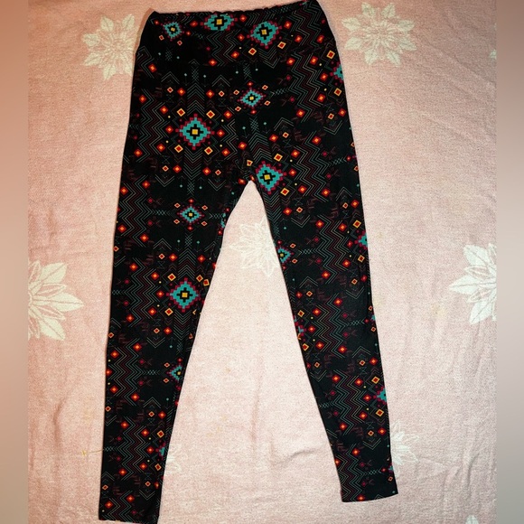 LuLaRoe Kids Leggings Set - Purple, Teal, Black, Multicolor - Picture 6 of 12